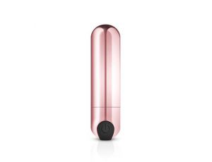 Mini wibrator pociskowy Rosy Gold różowy złoty USB 7.5 cm