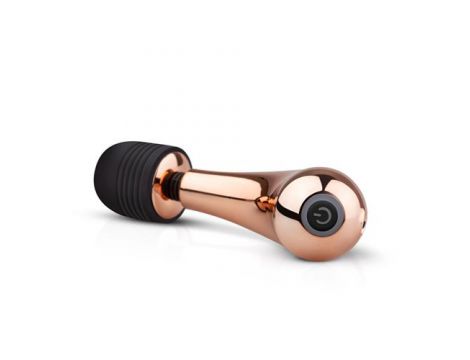 Mini wibrator różdżkowy Rosy Gold Curve USB - 3