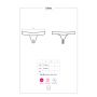 Stringi koronkowe otwarte Obsessive czarne S/M - 10