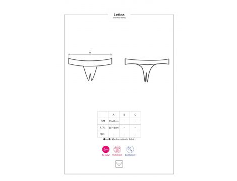 Stringi koronkowe otwarte Obsessive czarne L/XL - 9