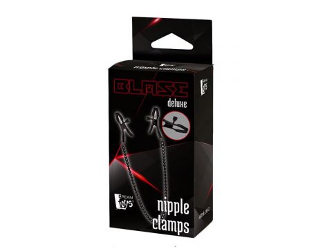 Zaciski na sutki Blaze Deluxe Dream Toys czarny z łańcuchem 32 cm