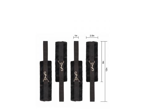 Zestaw ograniczający łóżkowy Dream Toys z mankietami futrzanymi - 7