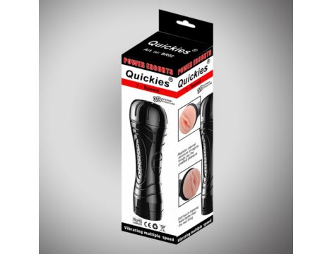 Naścienny masturbator wibrujący Power Escorts Quickies czarny 25 cm - 7
