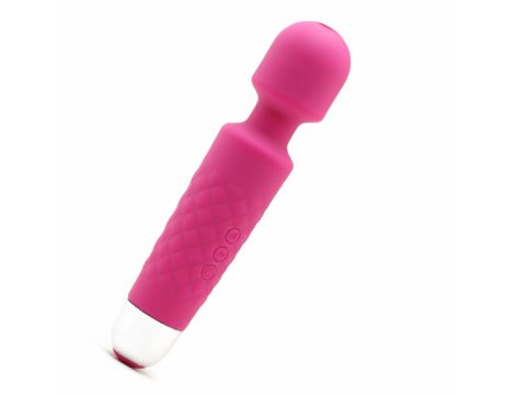 Masażer silikonowy Iwand Power Escorts różowy akumulator 20 cm - 3