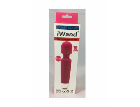 Masażer silikonowy Iwand Power Escorts różowy akumulator 20 cm - 5