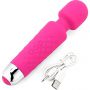 Masażer silikonowy Iwand Power Escorts różowy akumulator 20 cm - 2