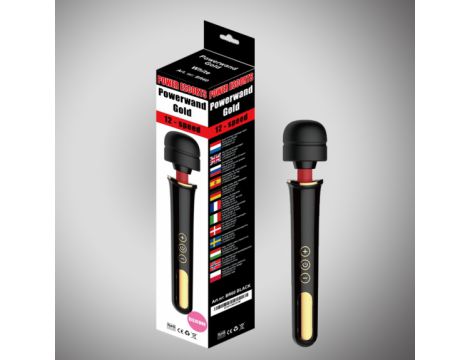 Powerwand gold  black big size wand massager 12 speed rech - 3