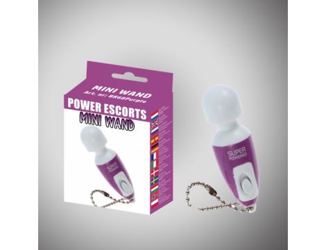 Mini wibrator wand Power Escorts fioletowy 6,5 cm