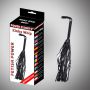Bicz łaskoczący piórkami Power Escorts Kinky Whipp czarny 45 cm - 2