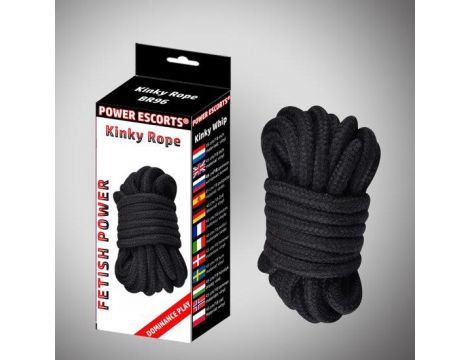 Kinky rope black soft bondage rope 5 meter - 2