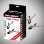 Czarne klipsy na sutki z dzwoneczkami Power Escorts BR99 - 3