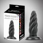 Gruby korek analny wiertarka rakietowa Power Escorts czarny 16 cm - 3
