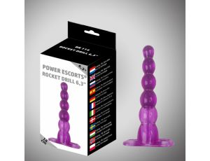 Korek analny Wiertarka rakietowa Power Escorts fioletowy 16 cm