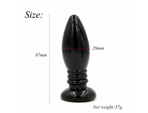 Korek analny Wiertarka rakietowa Power Escorts czarny 8,7 cm - 3