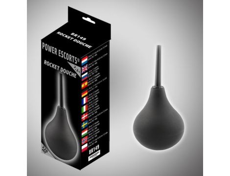 Irygator analny Rocket Power Escorts czarny duży 220 ml - 2