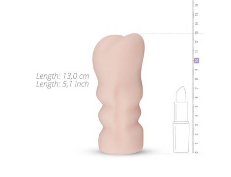 Masturbator TPR z wybrzuszeniami Nicole Adams EasyToys beżowy - 5