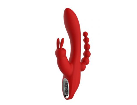 Wibrator króliczek silikonowy Hera Dream Toys czerwony 21 cm
