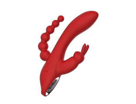 Wibrator króliczek silikonowy Hera Dream Toys czerwony 21 cm - 5