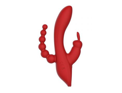 Wibrator króliczek silikonowy Hera Dream Toys czerwony 21 cm - 6