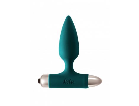Wibrujący korek analny Lola Toys Glory ciemnozielony 15 cm