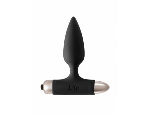 Wibrujący korek analny Lola Toys Glory Black silikonowy 15 cm AAA