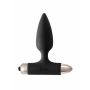 Wibrujący korek analny Lola Toys Glory Black silikonowy 15 cm AAA - 2