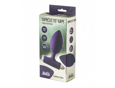 Korek analny wibrujący Perfection ultrafioletowy Lola Toys 11 cm - 2
