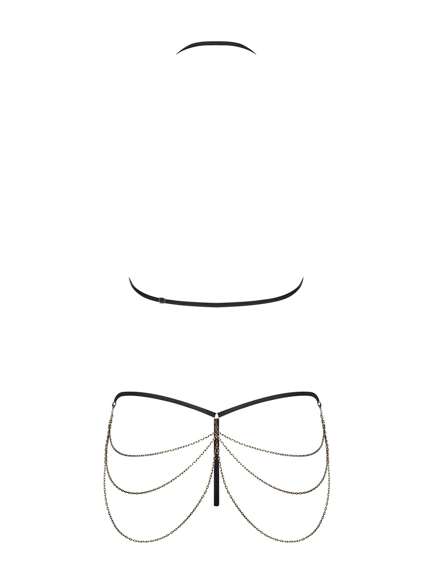 biustonosz stringi skóra komplet obsessive l/xl