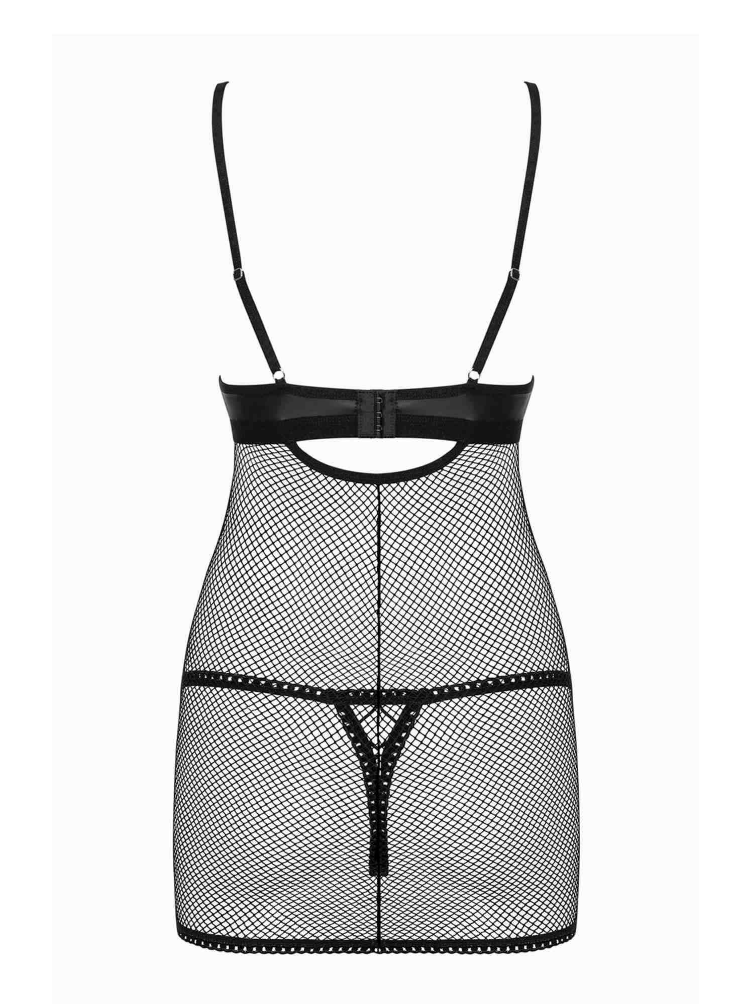 koszulka z siateczki stringi komplet obsessive s/m