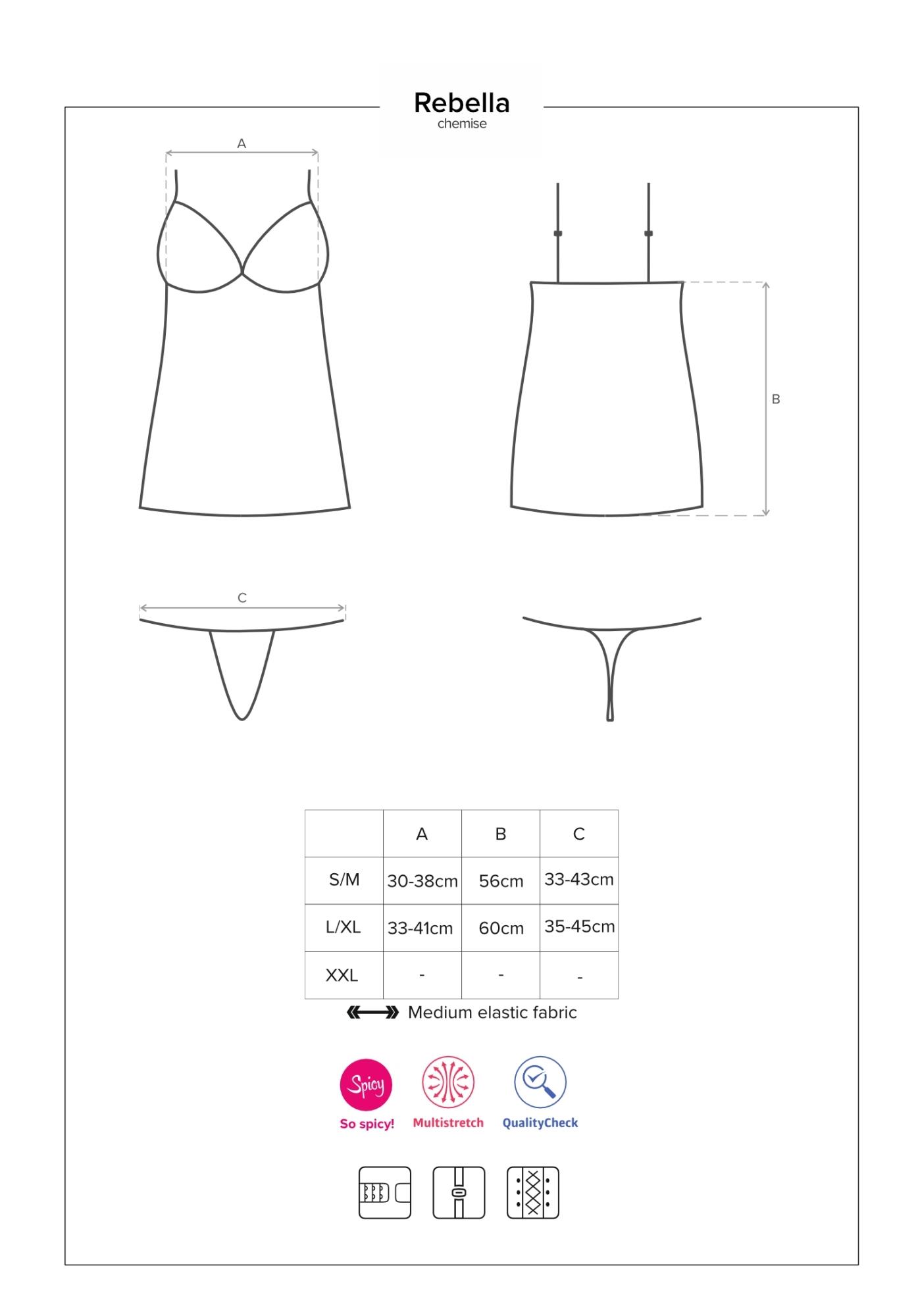 koszulka z siateczki stringi komplet obsessive lxl