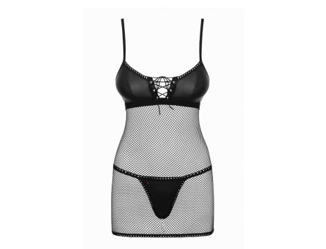 Koszulka i stringi Obsessive Rebella czarna L/XL - 5