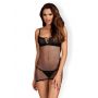 Koszulka i stringi Obsessive Rebella czarna L/XL - 2