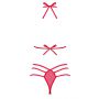 Erotyczny komplet bielizny Giftella Obsessive czerwony S/M - 7