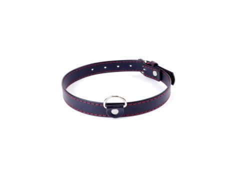 Obroża BDSM Fetish B Series z czerwoną linią 2 cm