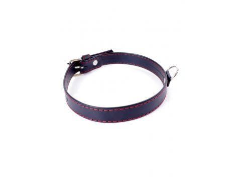 Obroża BDSM Fetish B Series z czerwoną linią 2 cm - 2