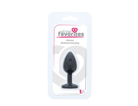 Mały silikonowy korek analny z różowym diamentem Dream Toys - 6