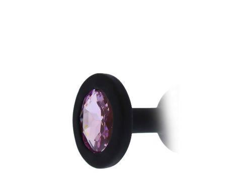 Mały silikonowy korek analny z różowym diamentem Dream Toys - 7