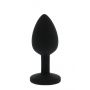 Mały silikonowy korek analny z różowym diamentem Dream Toys - 3