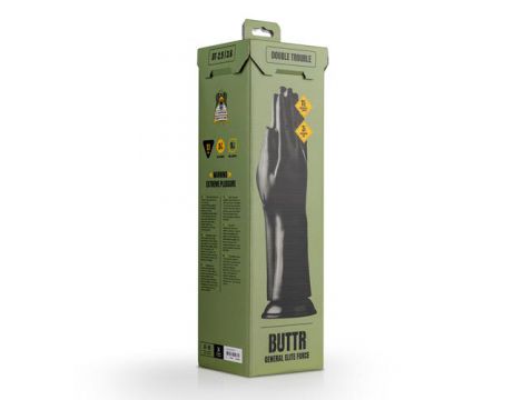 Korek analny BUTTR Double Trouble fisting czarny 31 cm - 7