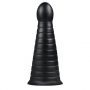 Korek analny BUTTR XXL żebrowany czarny z przyssawką 26 cm - 2