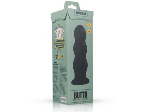 Korek analny BUTTR Tactical III żebrowany XXL czarny - 4