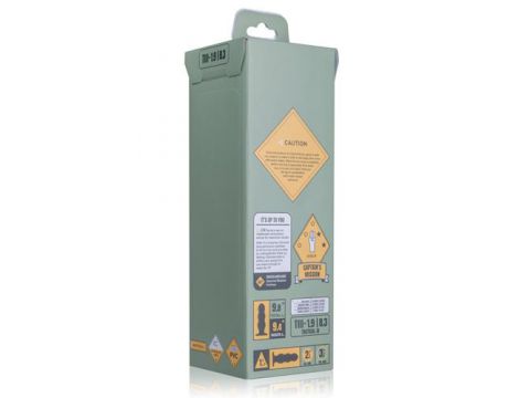 Korek analny BUTTR Tactical III żebrowany XXL czarny - 5