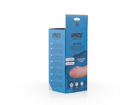 Dildo realistyczne z żyłami Vince EasyToys beżowe 19 cm - 6