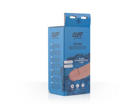 Dildo realistyczne EasyToys Cliff beżowe z przyssawką 22 cm - 5