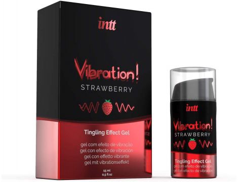 Żel stymulujący truskawkowy Intt Vibration 15 ml