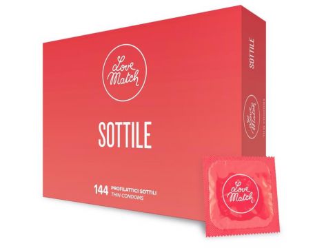 Prezerwatywy ultra cienkie Love Match Sottile 144 sztuki