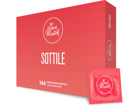 Prezerwatywy ultra cienkie Love Match Sottile 144 sztuki - 2