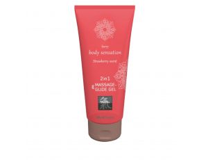 Żel do masażu Shiatsu 2w1 Hot truskawkowy 200ml