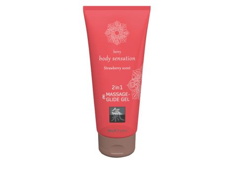 Żel do masażu Shiatsu 2w1 Hot truskawkowy 200ml