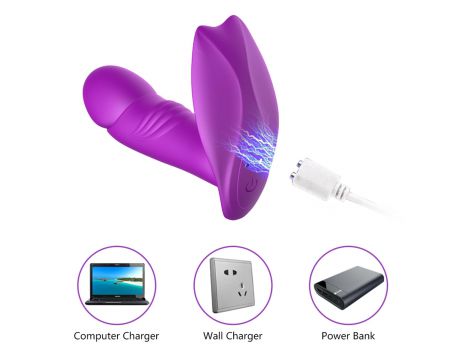 Wibrator analny majtkowy silikonowy B Series Fox USB z ogrzewaniem - 8